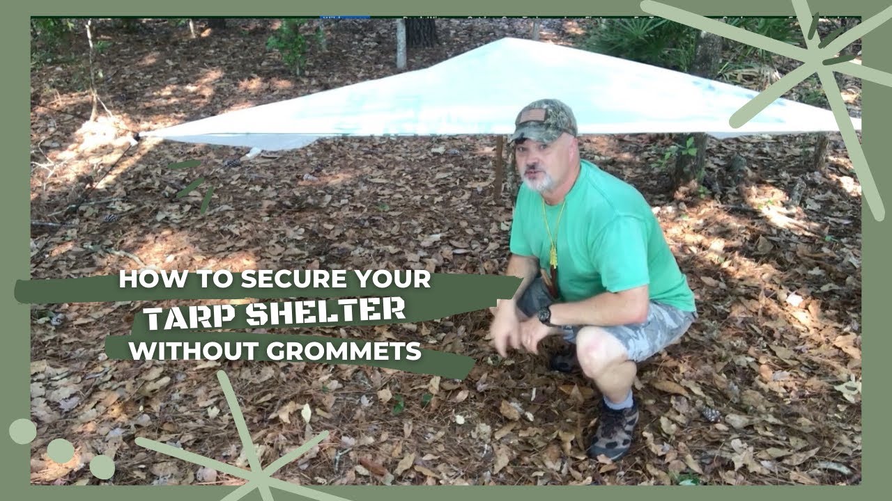Wilderness Wednesday How to Tie Down a Tarp with no Grommets